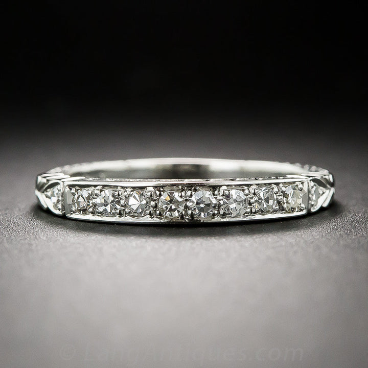 Lang Collection Art Deco-Style Diamond Wedding Band
