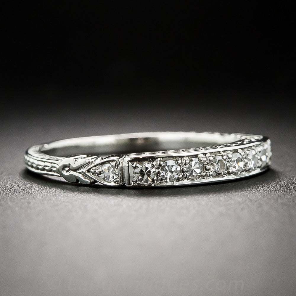 Lang Collection Art Deco-Style Diamond Wedding Band - 3