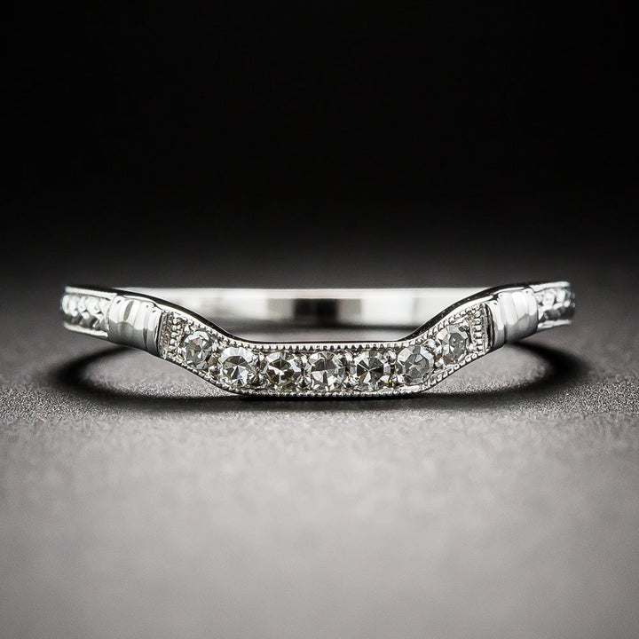 Lang Collection Art Deco-Style Square Contour Wedding Band