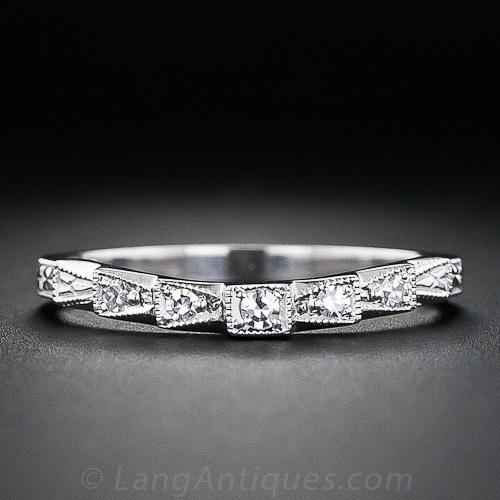 Lang Collection Contoured Diamond Wedding Band
