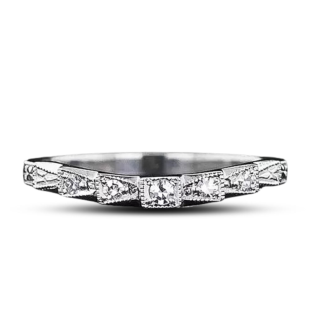 Lang Collection Contoured Diamond Wedding Band - 6