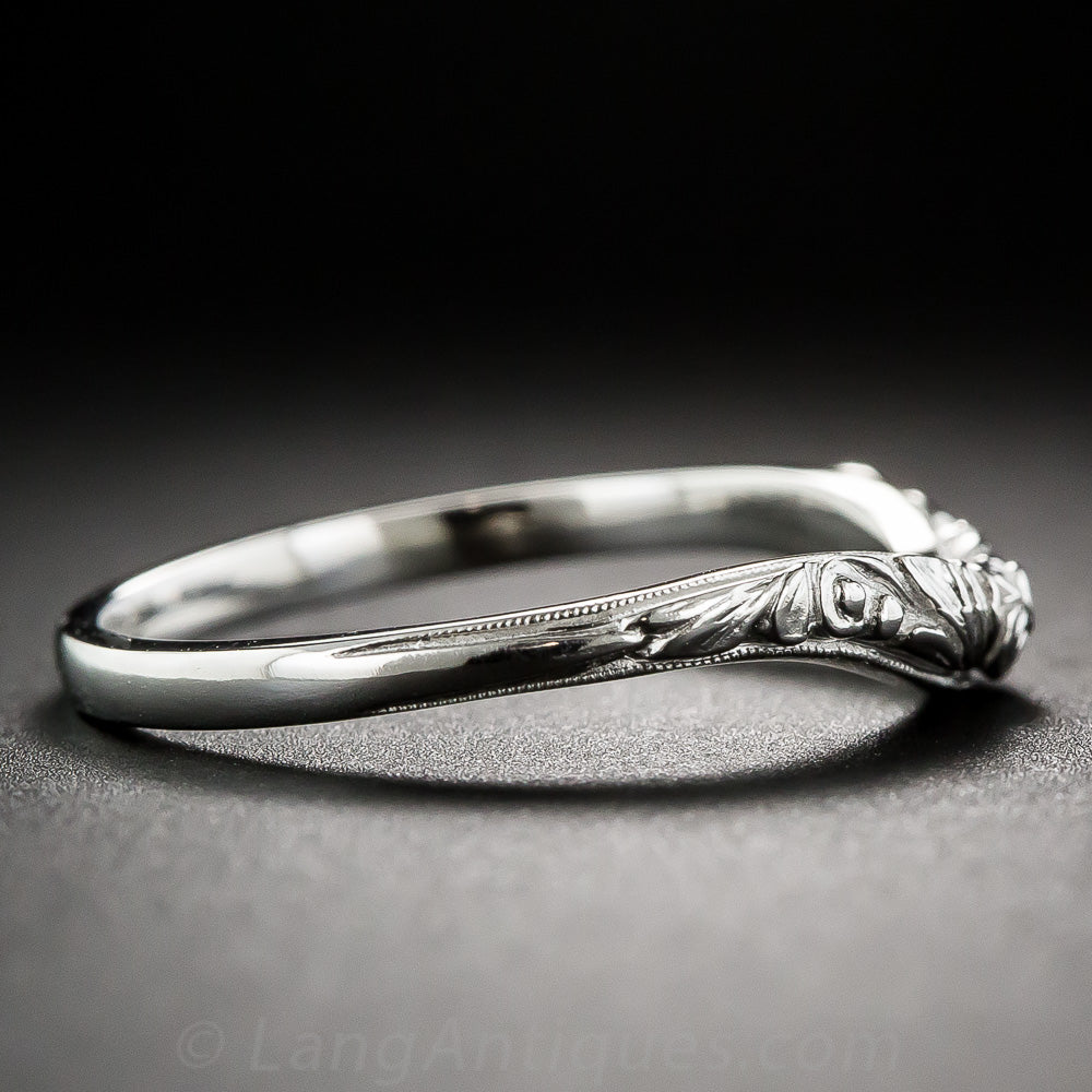 Lang Collection Floral Contoured Band with Diamonds - 3