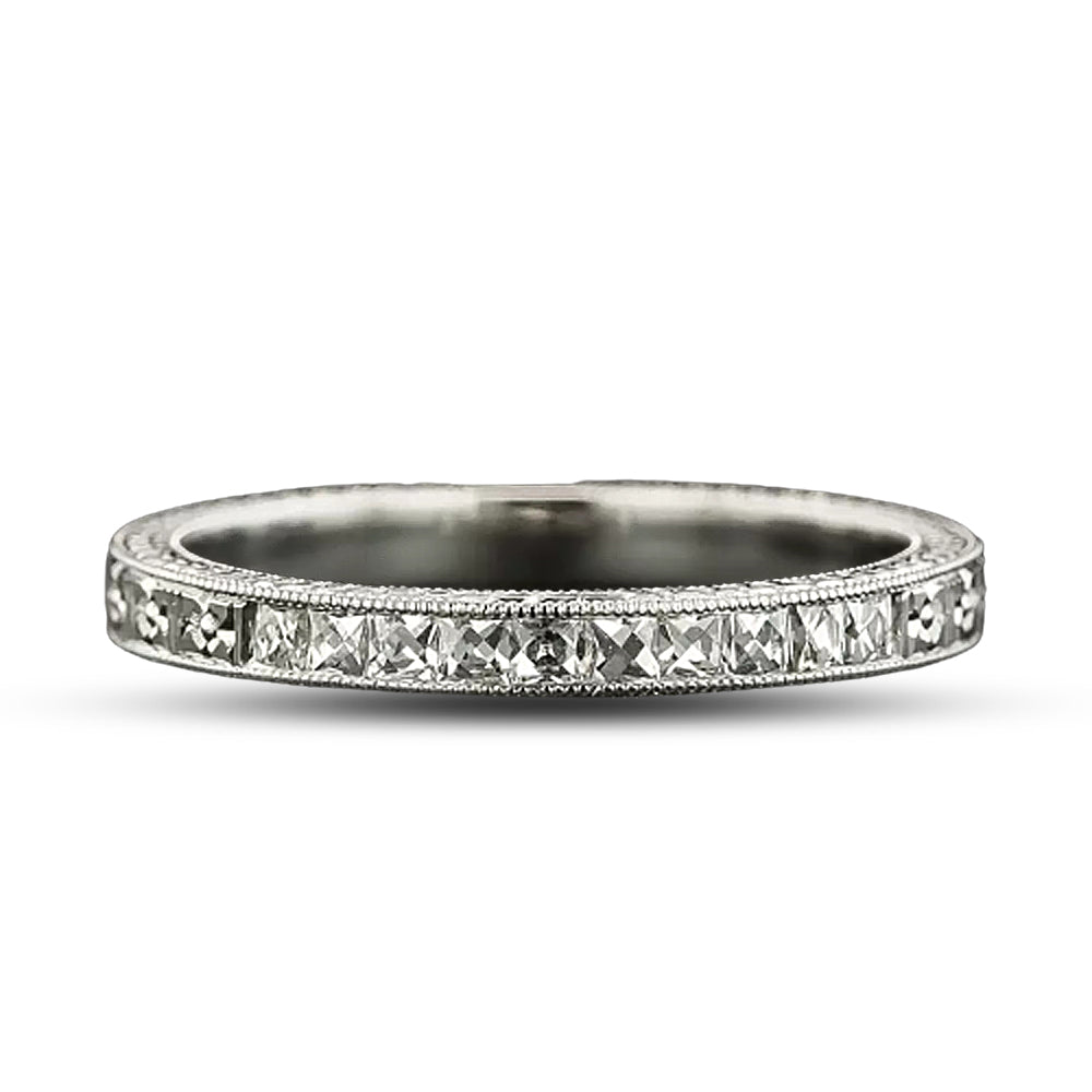 French-Cut Diamond Wedding Band - 3
