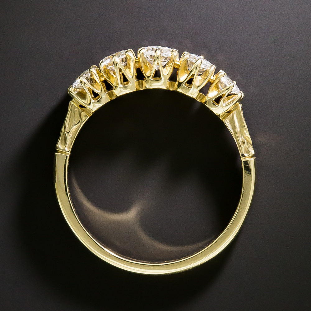 Lang Collection Victorian-Inspired Five-Stone Diamond 18K Ring - 5