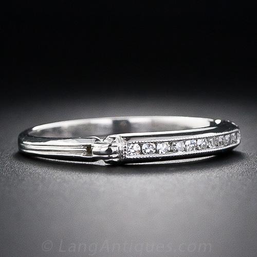 Lang Collection Vintage-Style Channel Set Diamond Wedding Band - 3