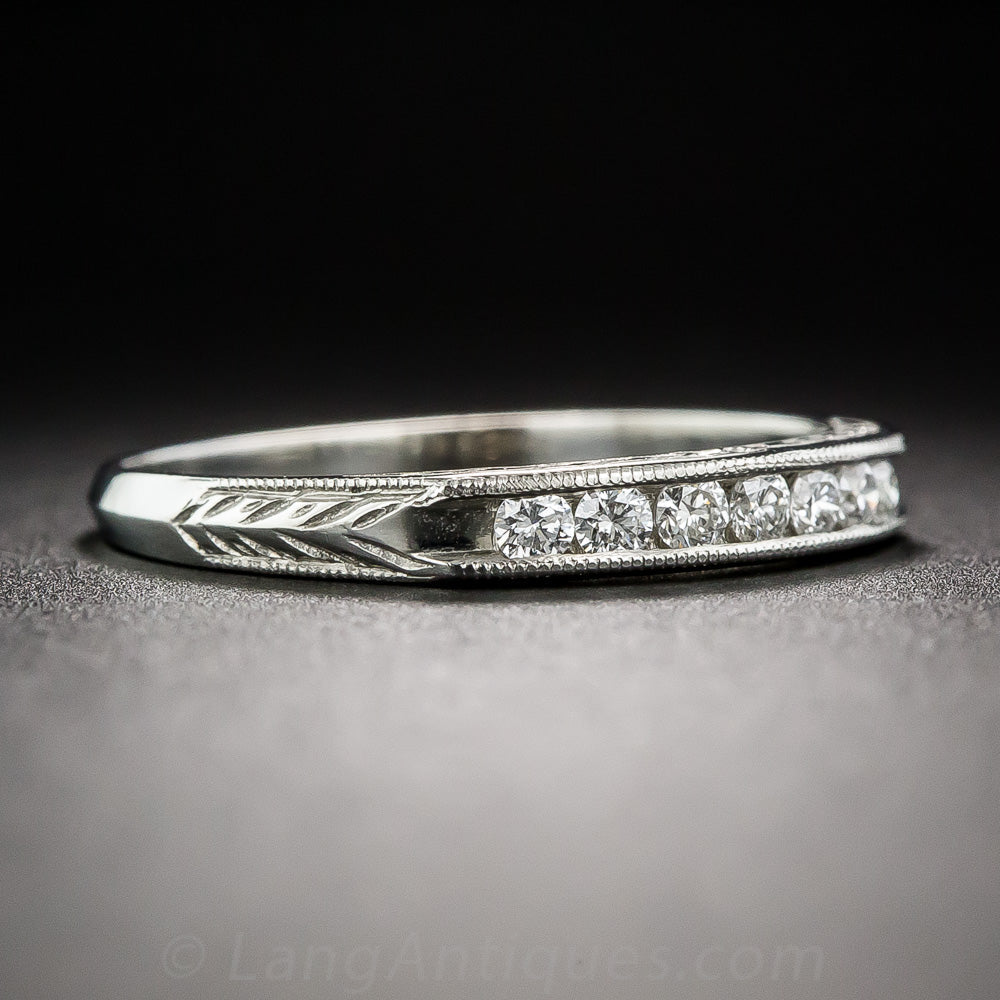 Lang Collection Vintage-Style Diamond Wedding Band - 2