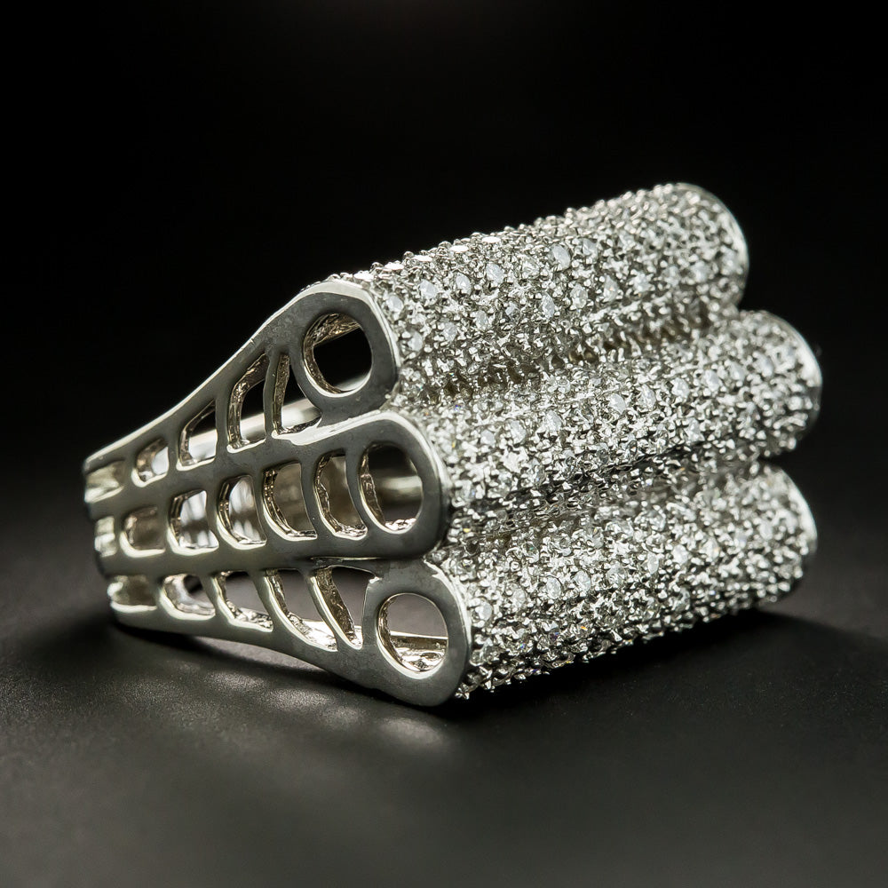 Large Pavé Diamond Ring - 2