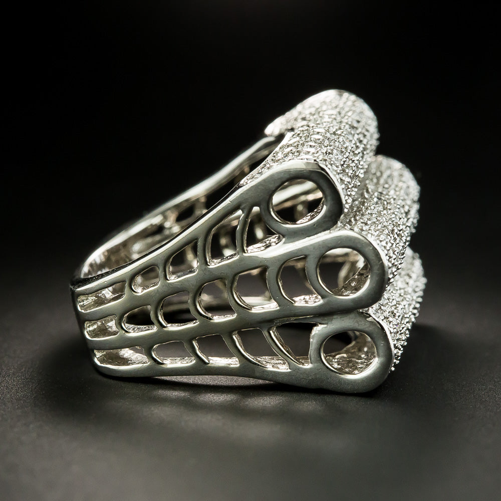 Large Pavé Diamond Ring - 3