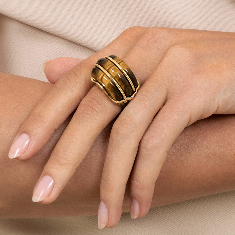 Large Tiger's-Eye Ring - 5