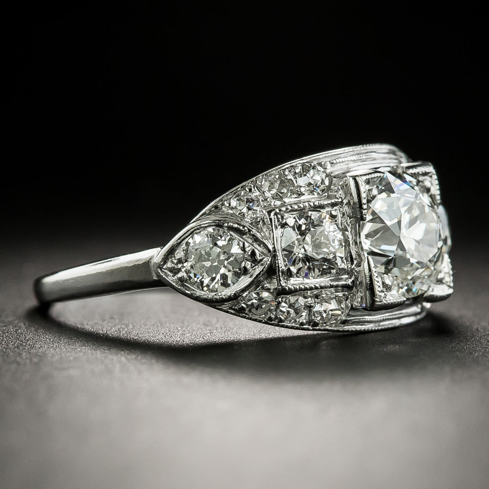 Late Art Deco 1.11 Diamond Engagement Ring - GIA I VS1 - 5