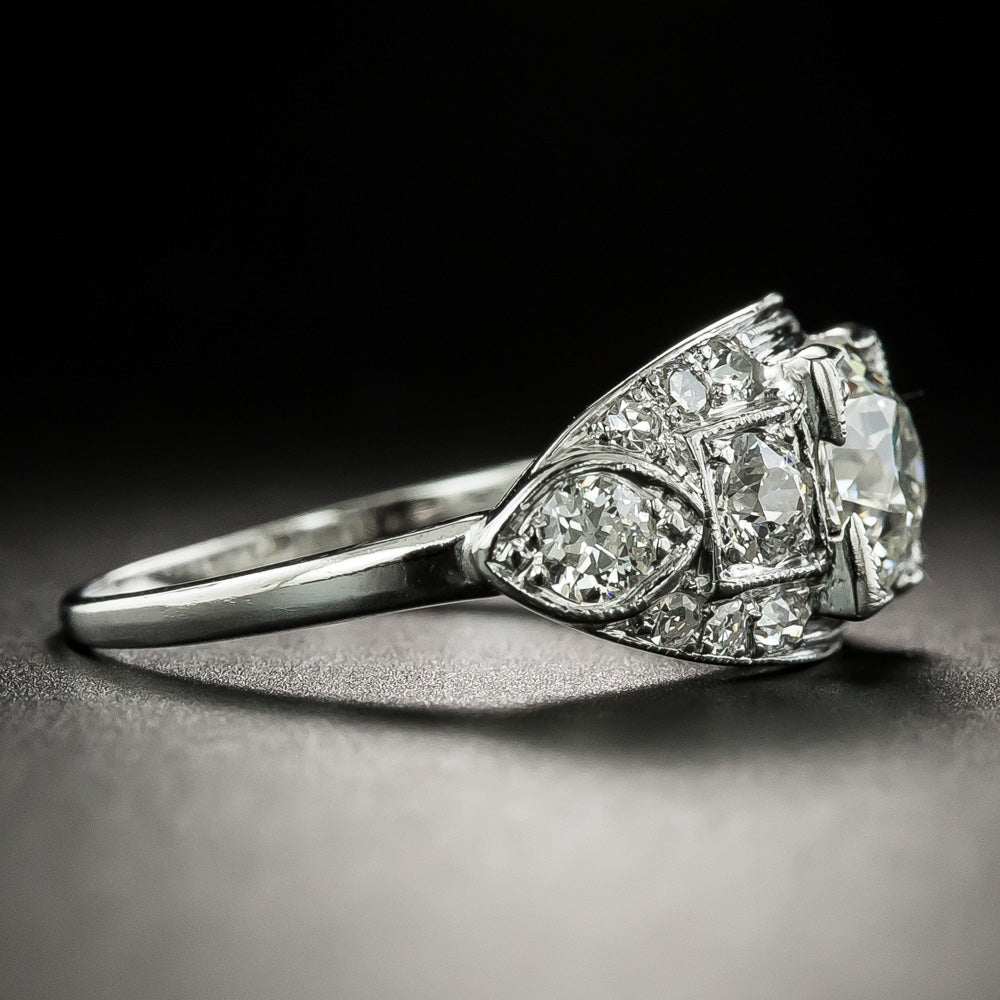 Late Art Deco 1.11 Diamond Engagement Ring - GIA I VS1 - 6