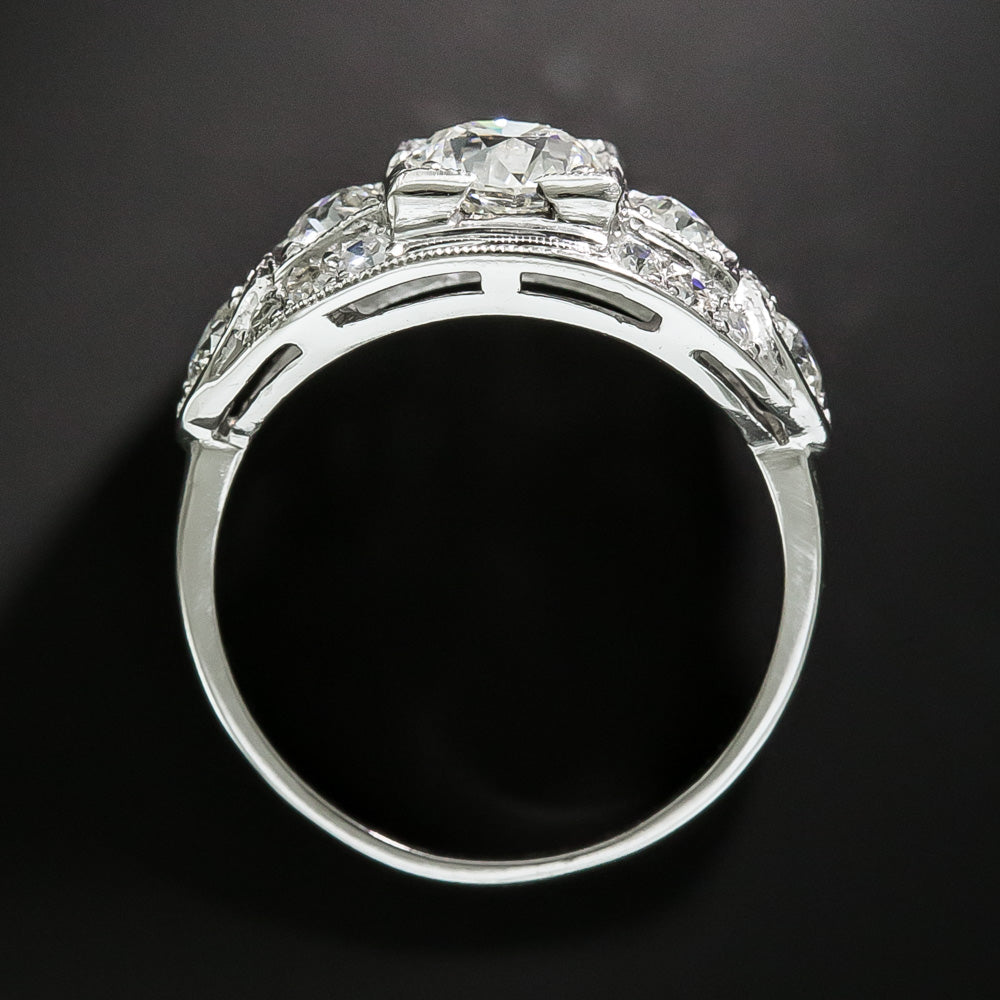 Late Art Deco 1.11 Diamond Engagement Ring - GIA I VS1 - 7