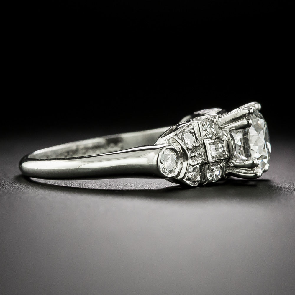 Late Art Deco 1.16 Carat Diamond Engagement Ring - GIA F SI2 - 4