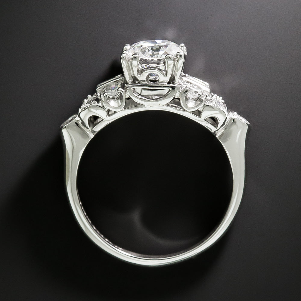Late Art Deco 1.16 Carat Diamond Engagement Ring - GIA F SI2 - 5
