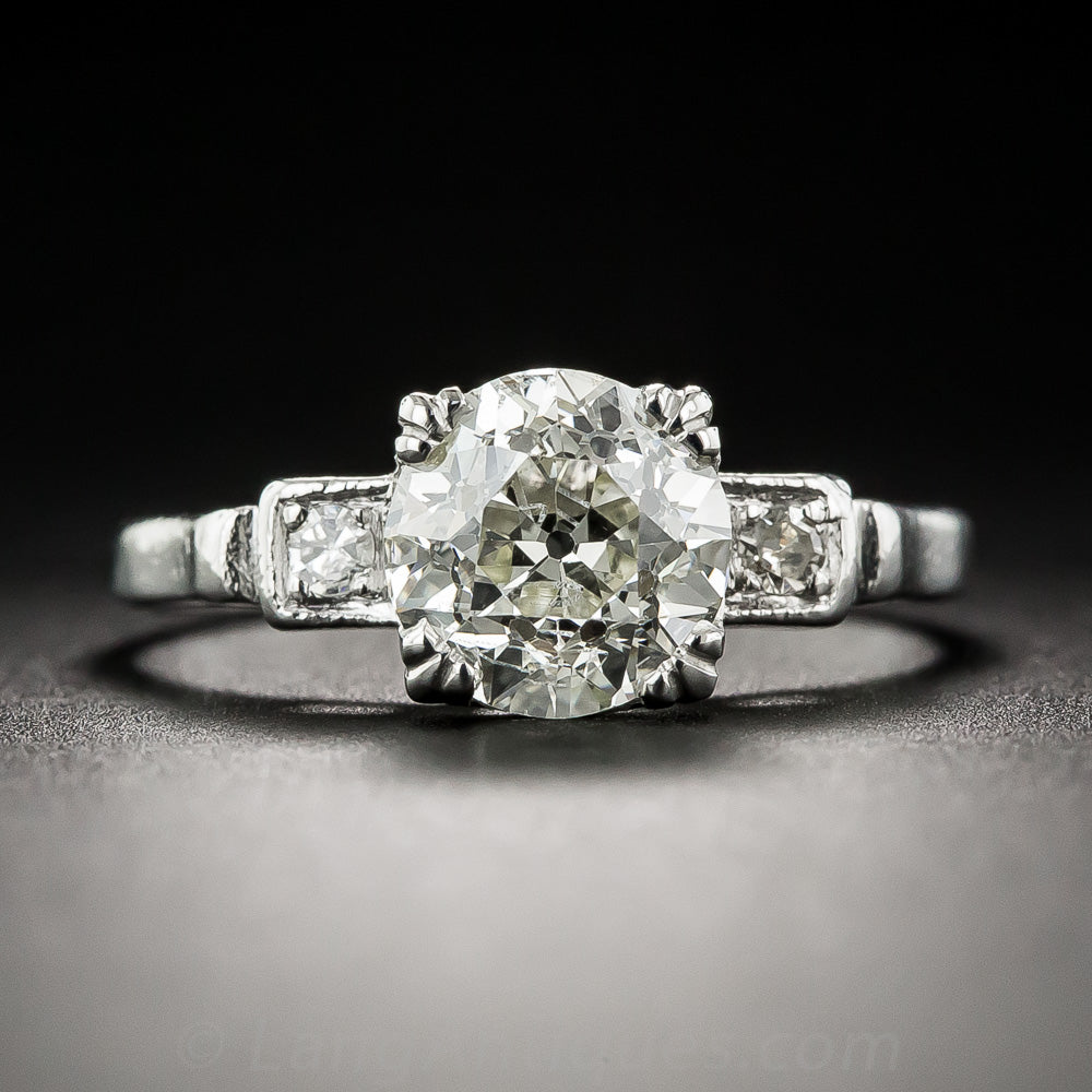 Art Deco 1.76 Carat Diamond Engagement Ring - GIA L SI2 - 2