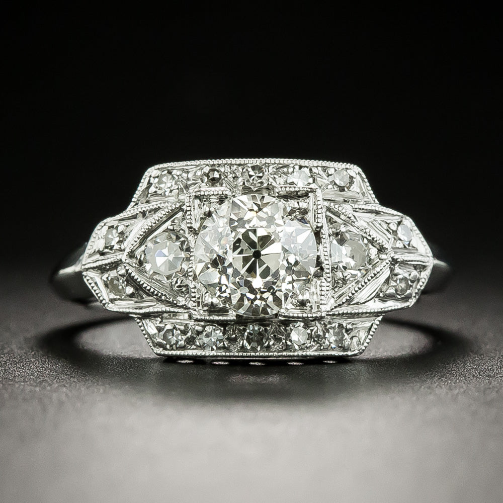 Late Art Deco .75 Carat Diamond Engagement Ring - GIA K VS2 - 2