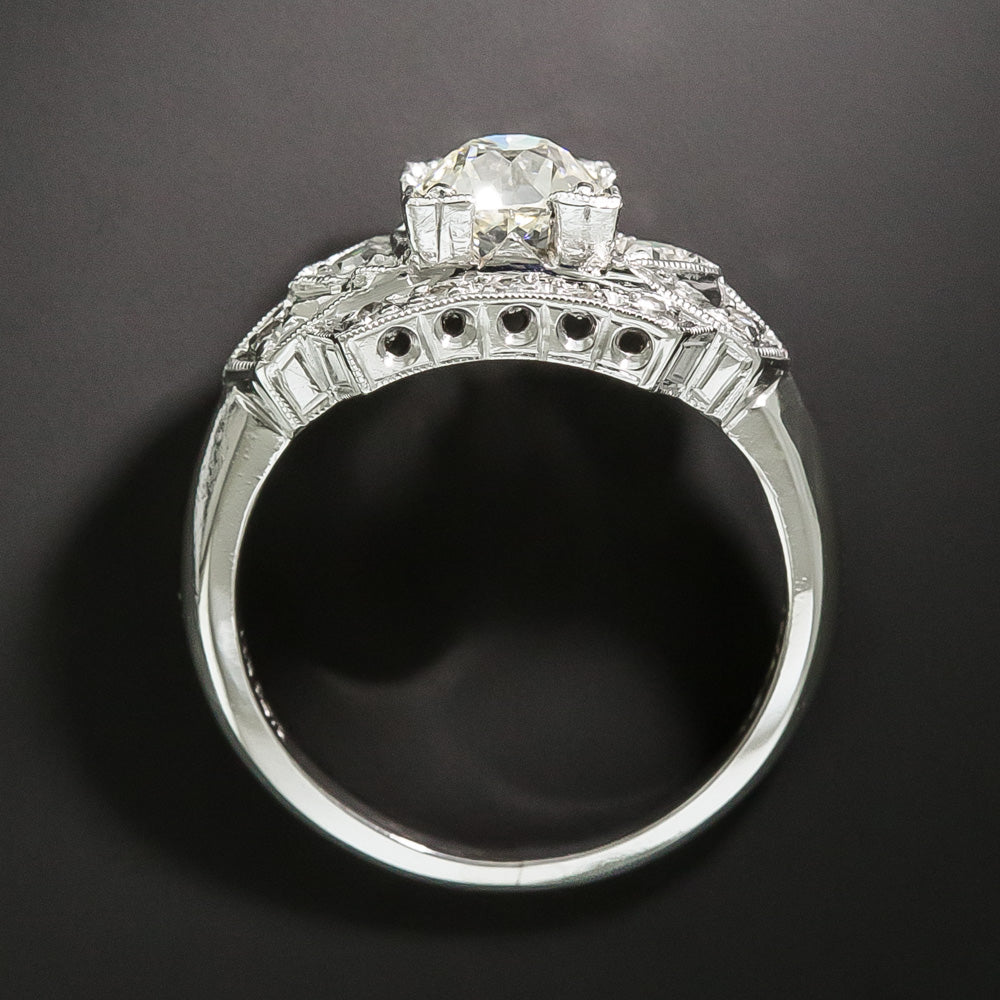 Late Art Deco .75 Carat Diamond Engagement Ring - GIA K VS2 - 4