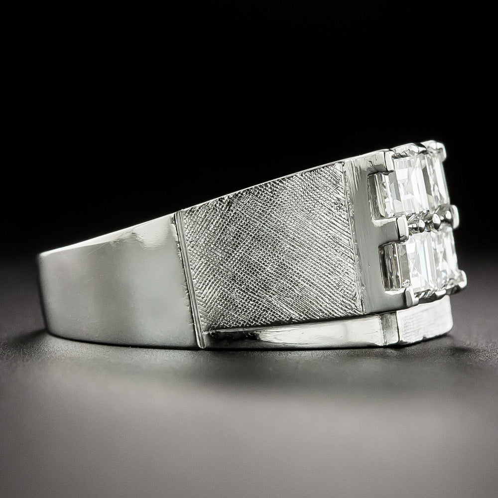 Late-Art Deco Architectural Diamond Ring - 4