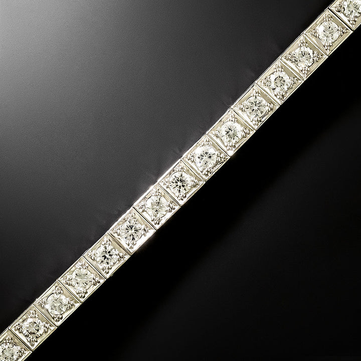 Late-Art Deco Diamond Line Bracelet