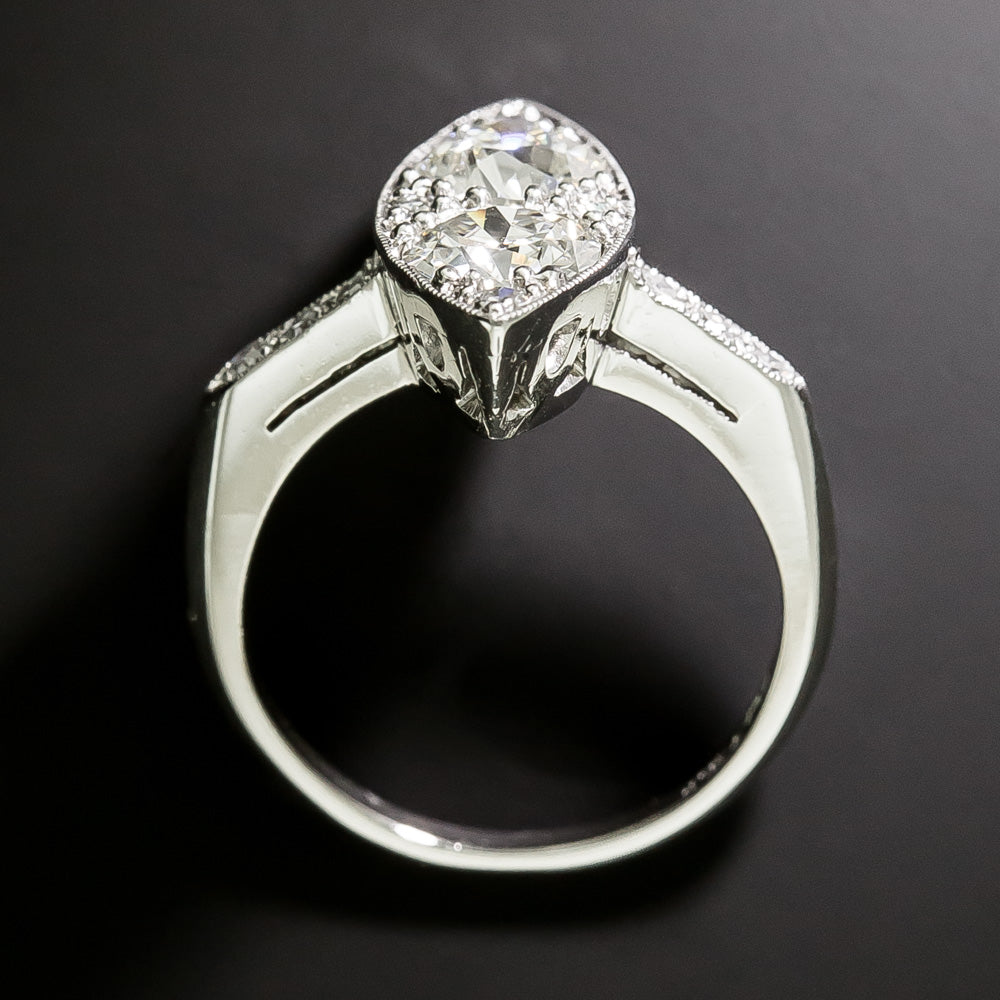 Late Art Deco Navette Diamond Ring - 5