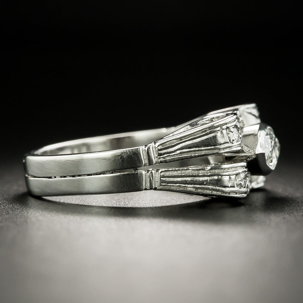 Late Art Deco/Retro Marquise Diamond Ring - 3