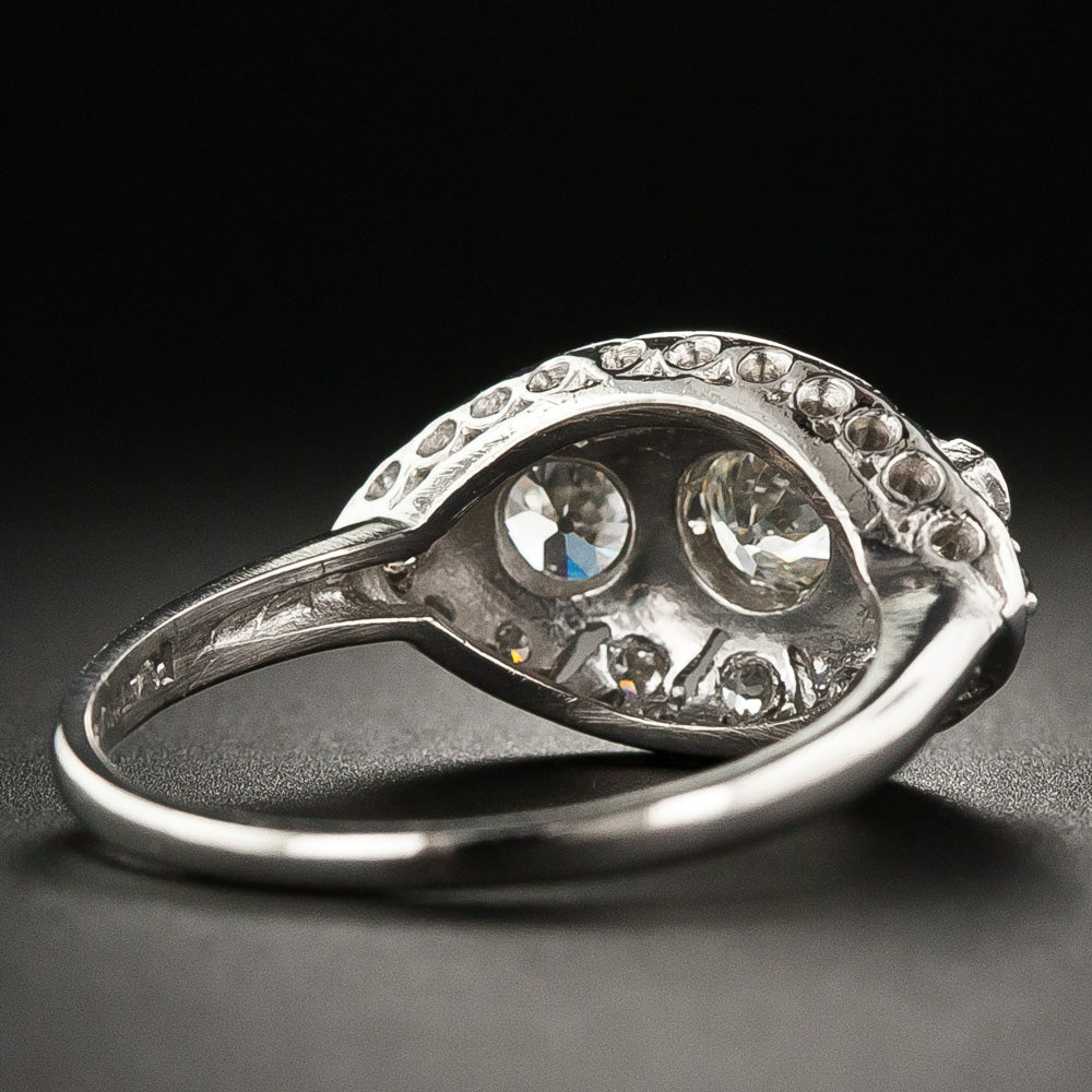 Late-Art Deco Three-Stone Diamond Ring - 5