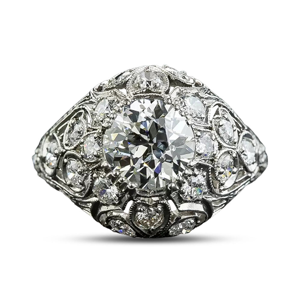 Late-Edwardian 1.71 Carat Diamond Engagement Ring - GIA K VS2 - 5