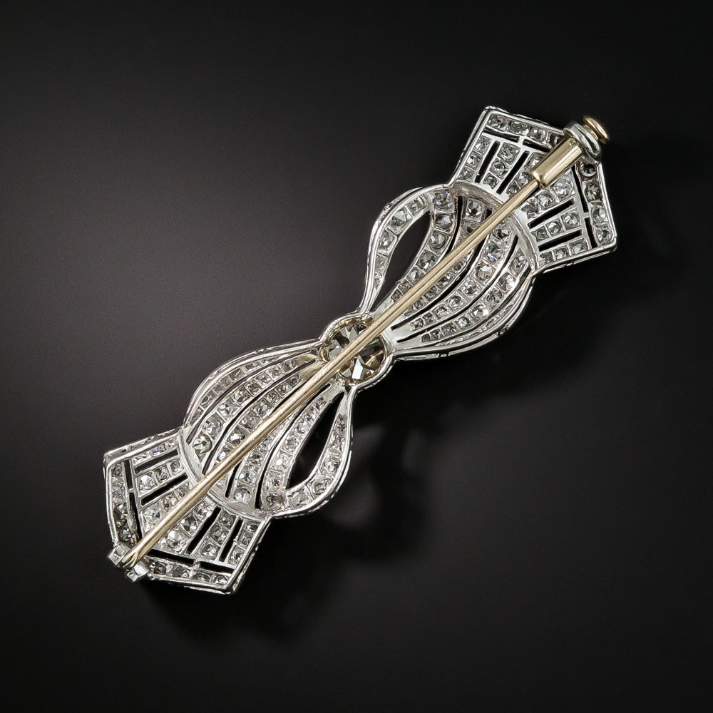Late Edwardian/Art Deco Diamond Bow Brooch - 3