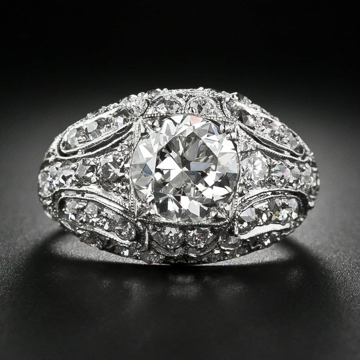 Late-Edwardian/Early-Art Deco 2.43 Carat Diamond Engagement Ring - GIA K VS2