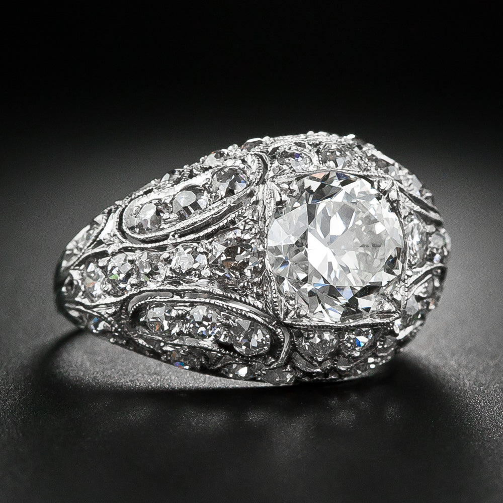 Late-Edwardian/Early-Art Deco 2.43 Carat Diamond Engagement Ring - GIA K VS2 - 8