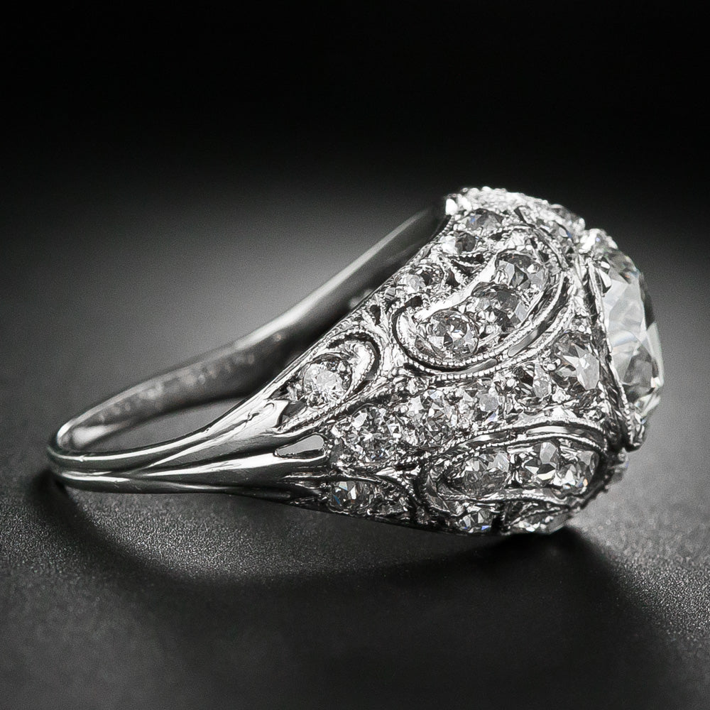 Late-Edwardian/Early-Art Deco 2.43 Carat Diamond Engagement Ring - GIA K VS2 - 9