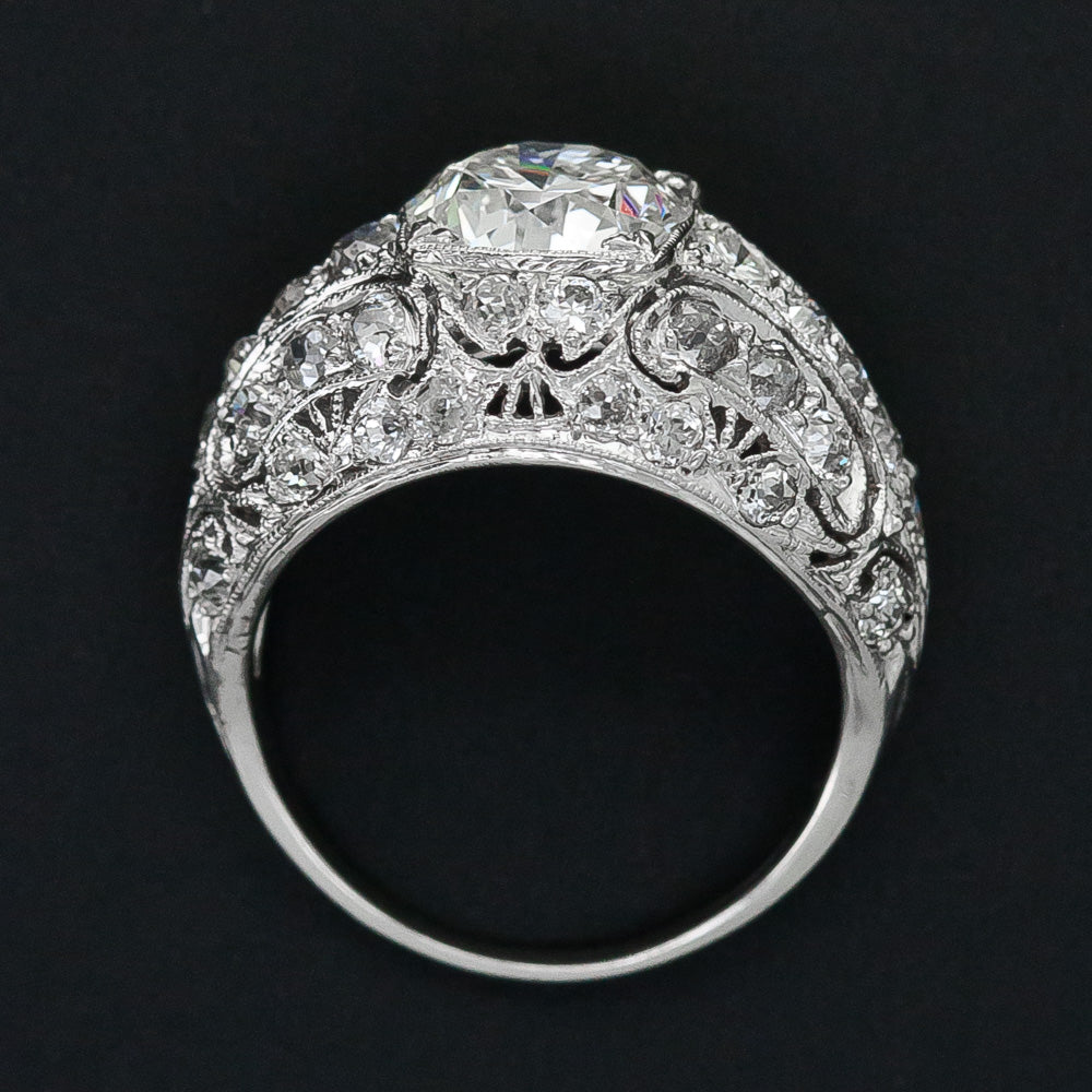Late-Edwardian/Early-Art Deco 2.43 Carat Diamond Engagement Ring - GIA K VS2 - 10