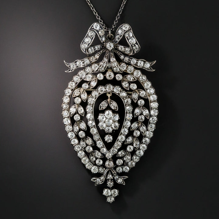 Late Victorian Diamond Pendant/Brooch