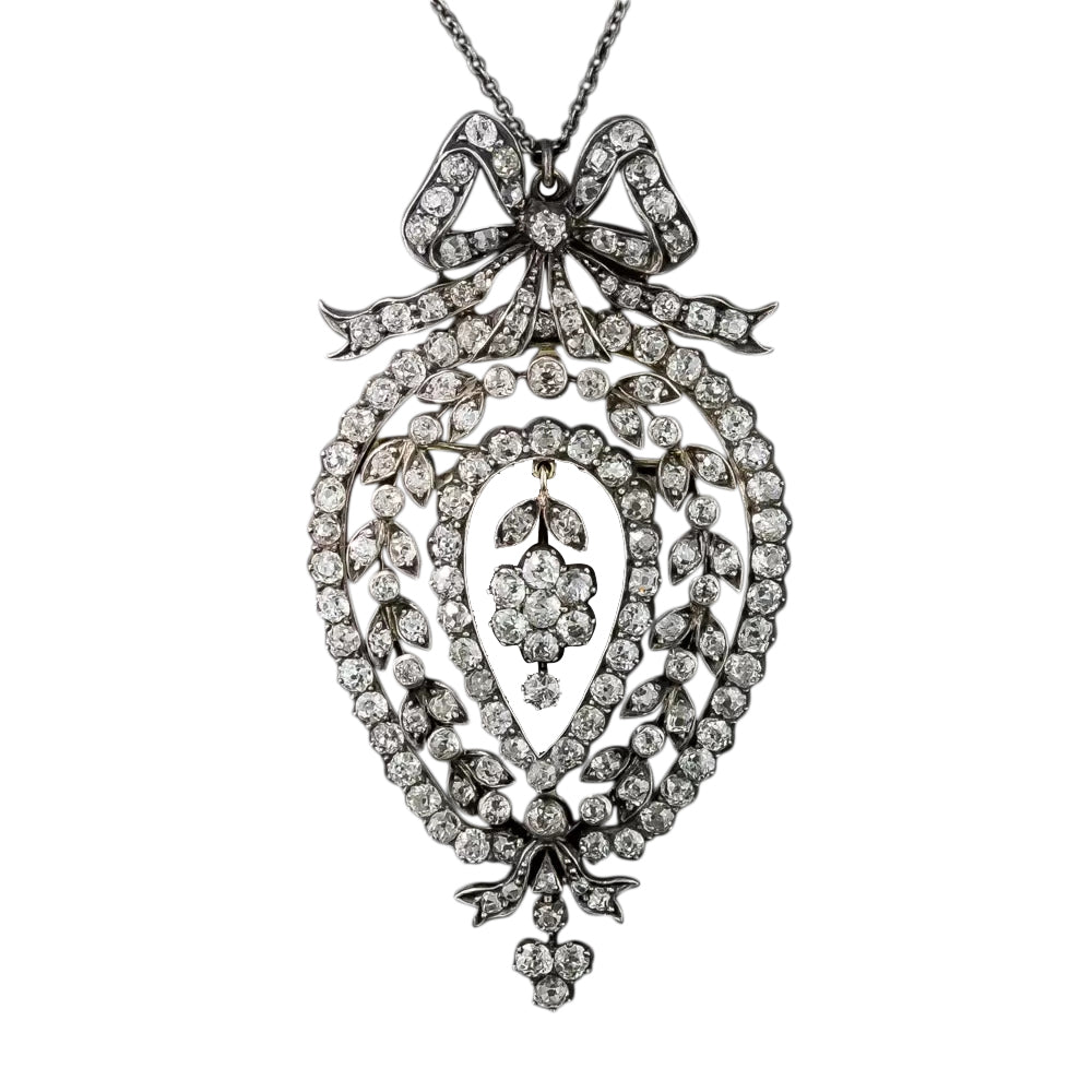 Late Victorian Diamond Pendant/Brooch  - 2