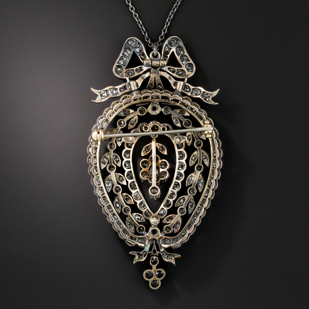 Late Victorian Diamond Pendant/Brooch  - 3