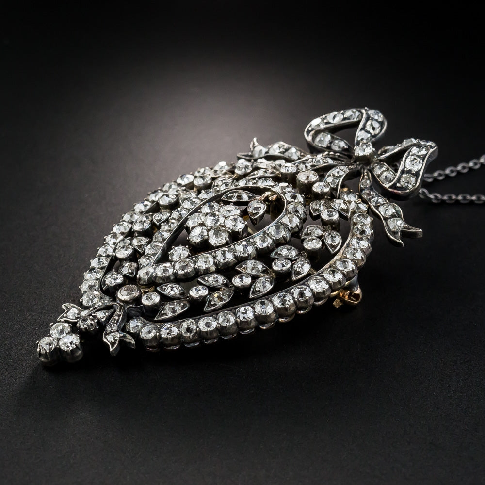 Late Victorian Diamond Pendant/Brooch  - 4