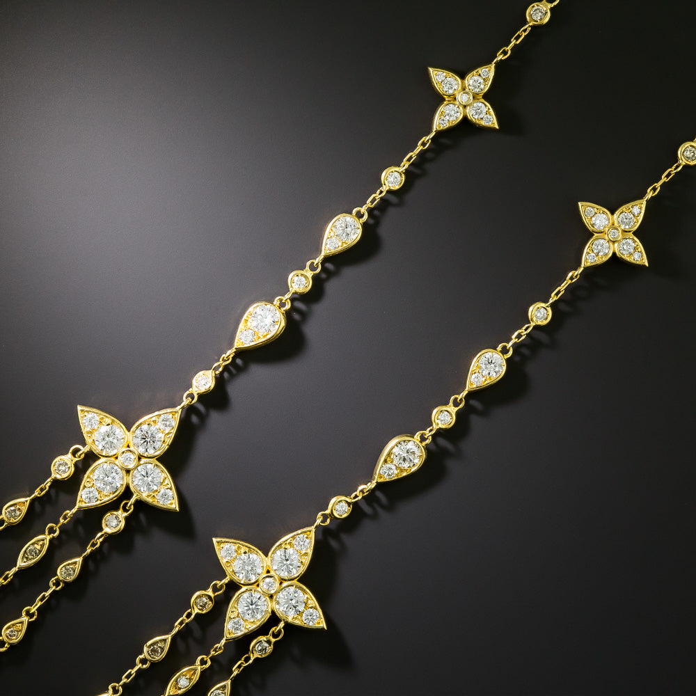 Long Triple Diamonds-by-the-Yard Necklace - 3