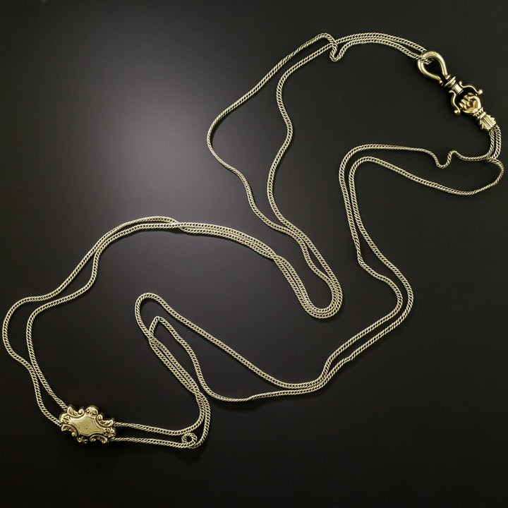 Long Victorian Gold Slide Chain, United Kingdom