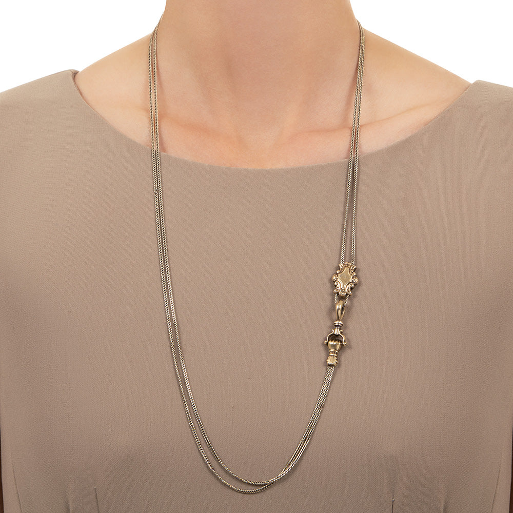 Long Victorian Gold Slide Chain, United Kingdom - 5