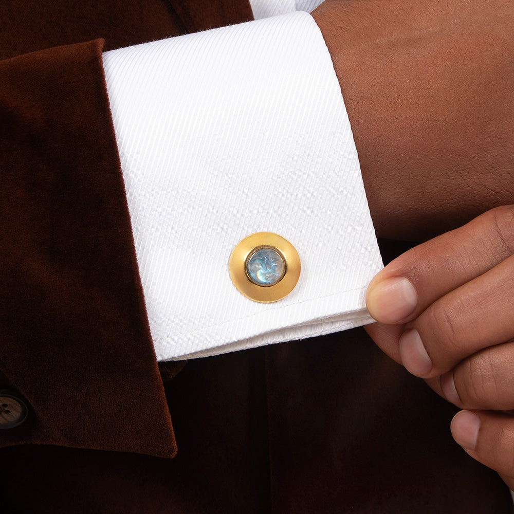 Man-in-the-Moonstone Cuff Links by Asanti - 6