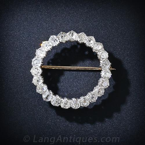 Marcus & Co. Edwardian Diamond Circle Brooch - 1