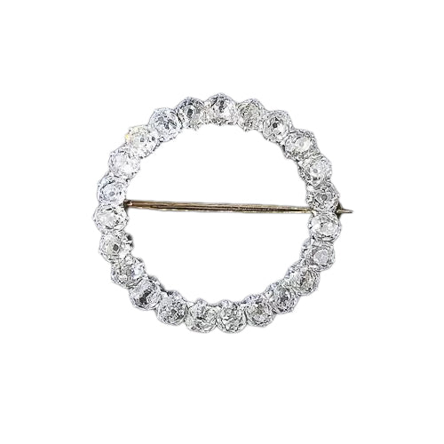 Marcus & Co. Edwardian Diamond Circle Brooch - 5