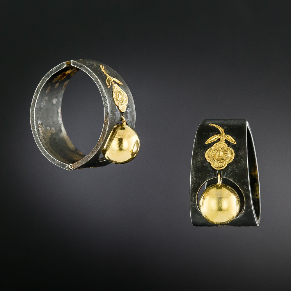Marsh & Co. Gold Bead and Flower Clip Earrings - 4