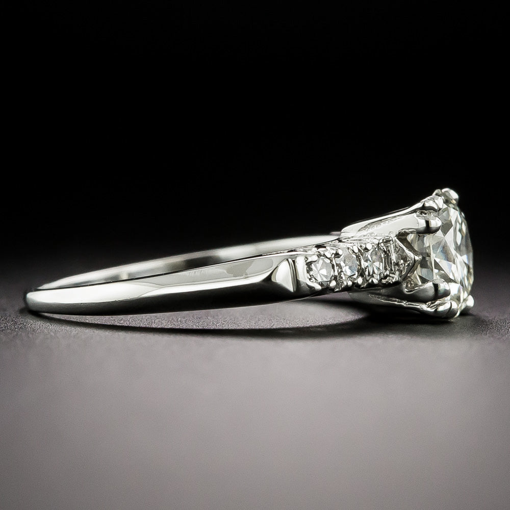 Mid-Century 1.01 Carat Diamond Engagement Ring - GIA L VS2 - 4