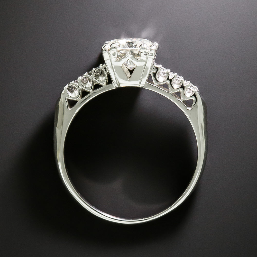 Mid-Century 1.01 Carat Diamond Engagement Ring - GIA L VS2 - 5