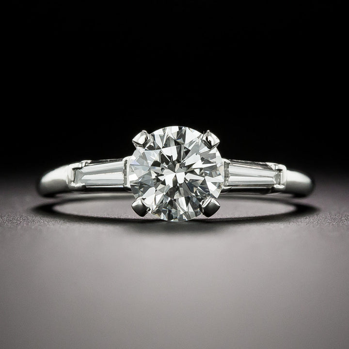 Mid-Century 1.03 Carat Diamond Engagement Ring - GIA F VS1