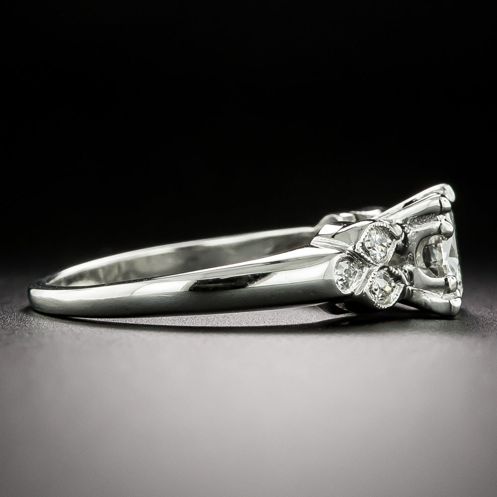 Mid-Century 1.06 Carat Diamond Engagement Ring - GIA I VS1 - 4