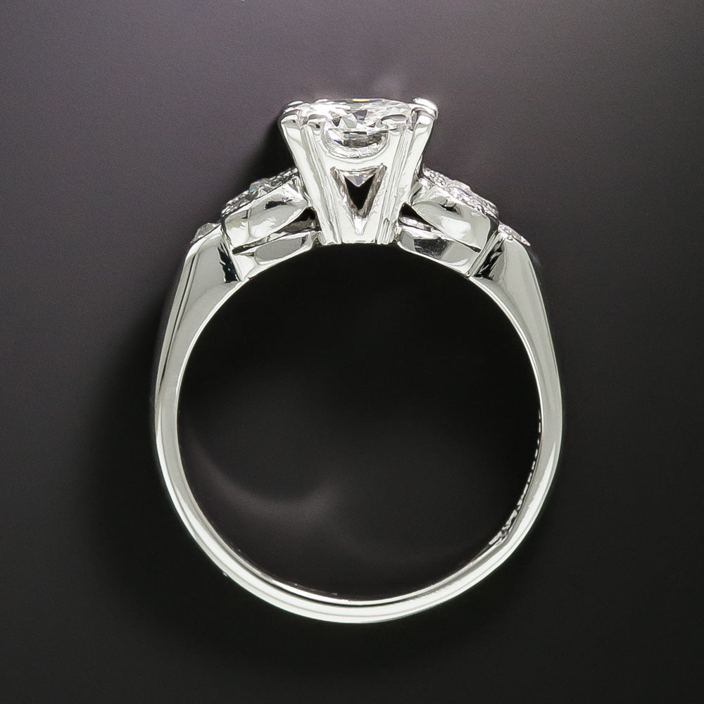 Mid-Century 1.06 Carat Diamond Engagement Ring - GIA I VS1 - 5