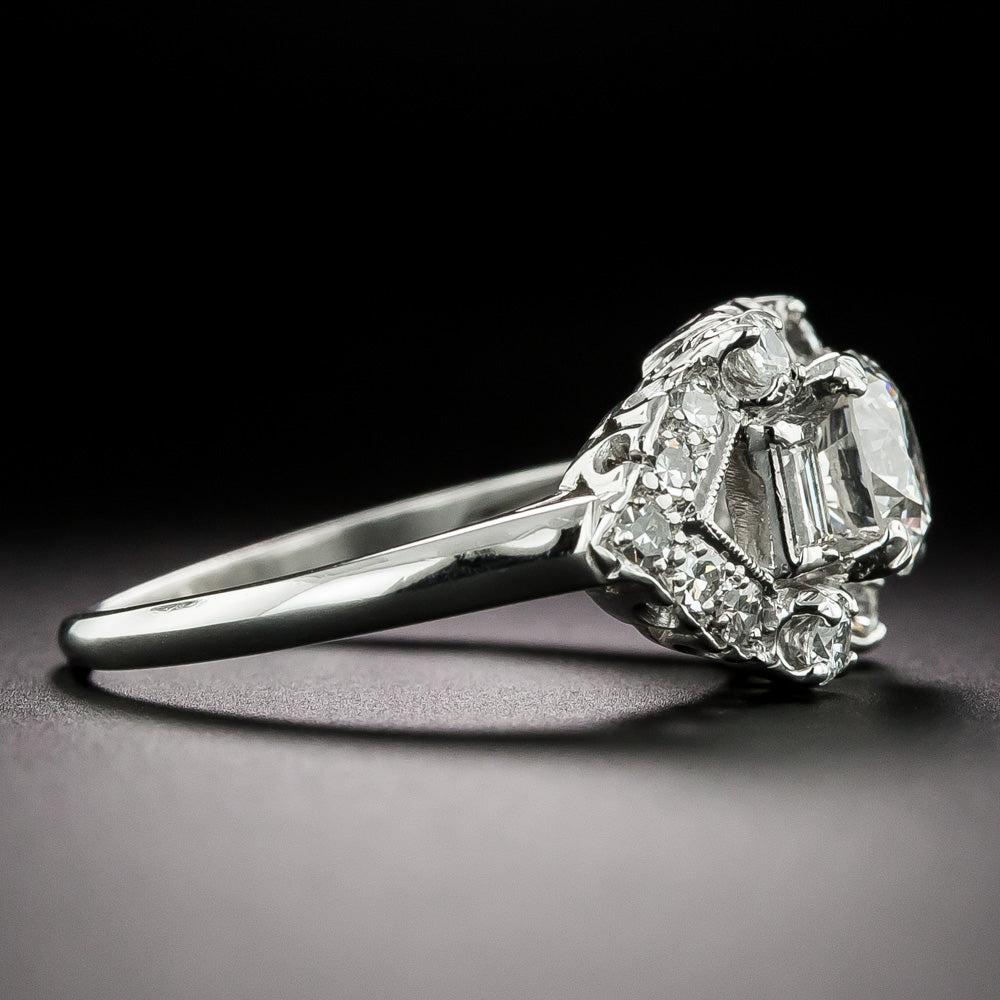 Mid-Century 1.09 Carat Diamond Engagement Ring - GIA F VS2 - 3