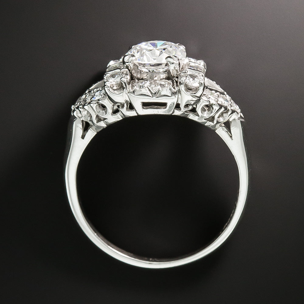 Mid-Century 1.09 Carat Diamond Engagement Ring - GIA F VS2 - 4